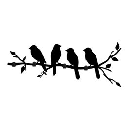 Wallity Sitting Birds Gancho de pared metálico negro
